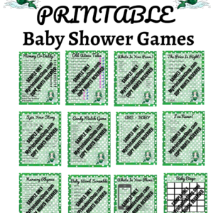 Mermaid Baby Shower Game Bundle Plus Banner and Flag Bonuses